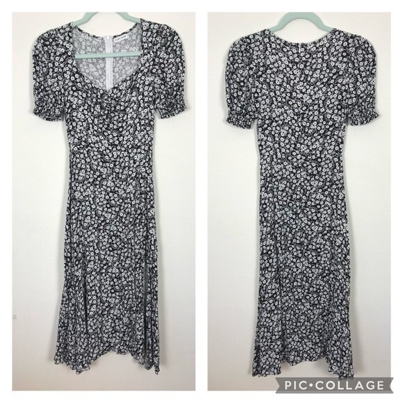 Slide Show Floral Long Dress- Black & White- Size 6- Great Condition! - Picture 1 of 3